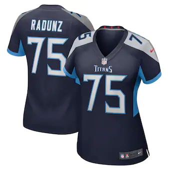 womens nike dillon radunz navy tennessee titans game jersey